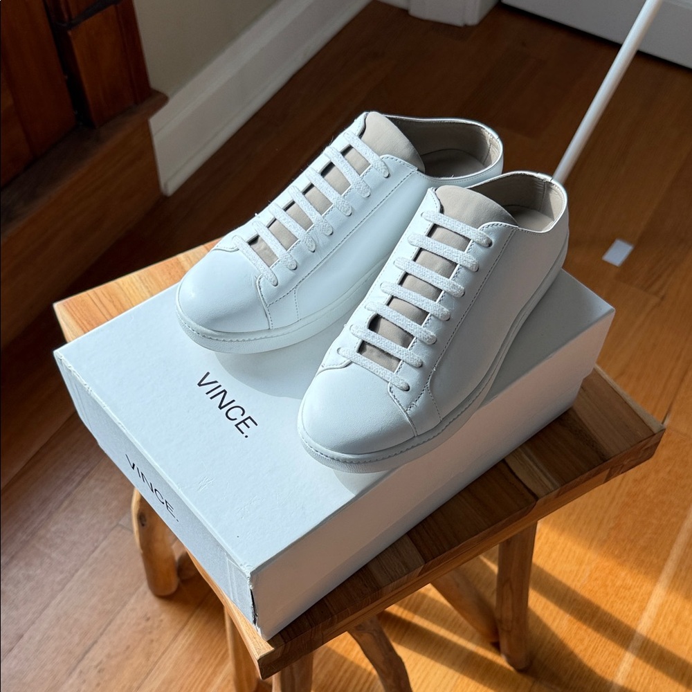 Vince Women's White Leather Sneakers